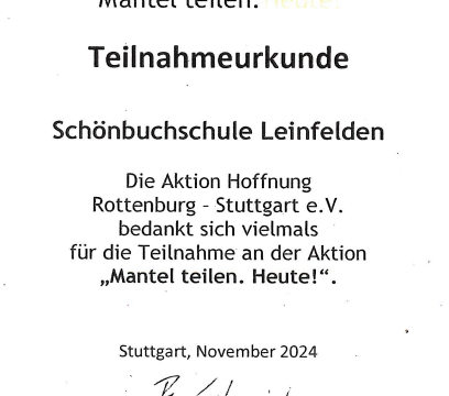 „Mantel teilen. Heute!“  –  Jeder kann Sankt Martin sein